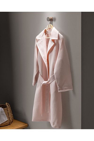 Madame Coco Blois 100% Cotton Unisex Bathrobe - Powder - Luxury Collection