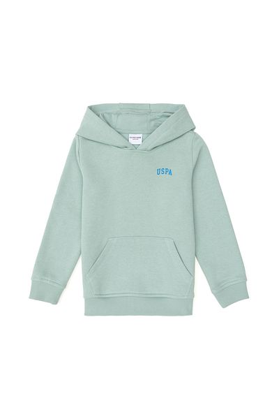 U.S. Polo Assn. Boy's Water Green Hooded Sweatshirt - Basic 50295161 -Vr048