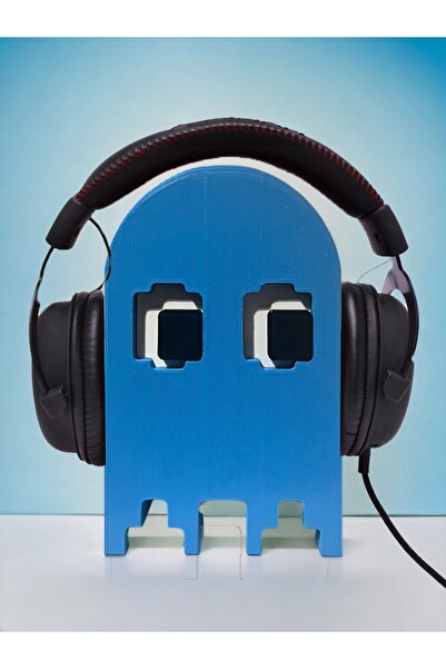 Nerva Design 3D حامل سماعة الرأس المكتبي المزخرف من Pacman - حامل سماعة الرأس