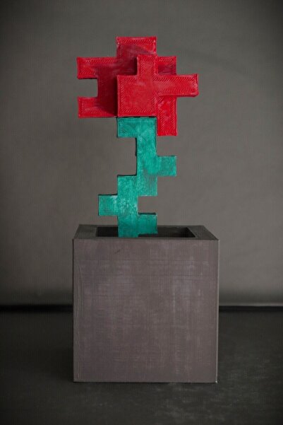 Minecraft Gül Dekorasyon Figür - 17 Cm