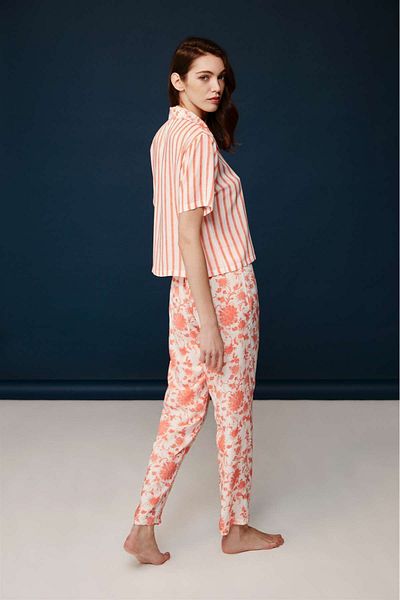 Bonnie Clyde Salmon Viscose Women's Pajamas Set - 0Bc.S2.U4.Bb3.0Ao.Tn0.I.0Dnai4.Ne.24.Bc