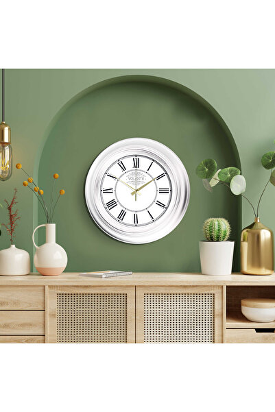 Genel Markalar Rustik Duvar Saati - Beyaz - 45 cm