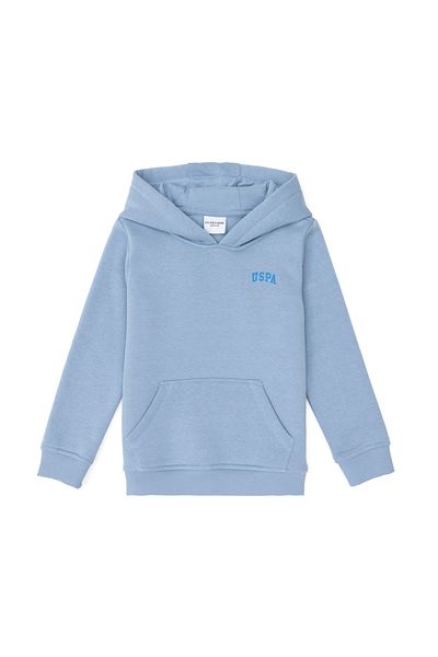 U.S. Polo Assn. Boy's Light Blue Basic Hooded Sweatshirt 50295161 -Vr003