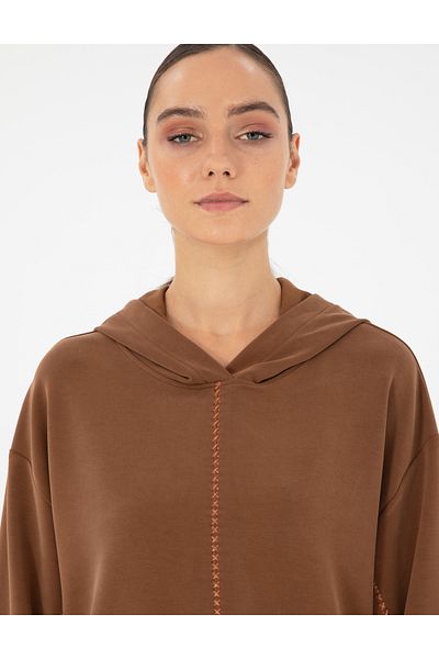 Pierre Cardin Brown Oversize Sweatshirt 50290985 -Vr029