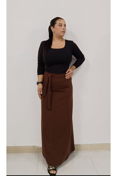 AKŞEN GİYİM Plus Size - Lycra Scuba Crepe, Ζώνη μέσης, 8 τεμάχια μακριά φούστα Κατάλληλη για Καλύμματα Μόδας
