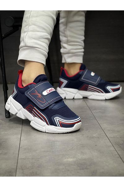 oneblue Pantofi sport pentru copii, ortopedici, cu velcro, flexibili, ușori, respirabili, unisex