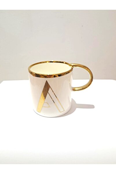 Paçi Home Porselen Yaldızlı A harfli Kupa