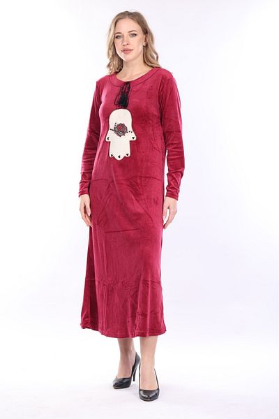 mervemoda ROCHIE DE CATIF DE DAMĂ MÂNECĂ LUNGĂ