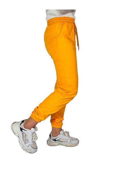 Sublime Butik Pantaloni de sport casual sezonieri Jogger galbeni pentru femei