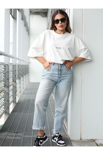 hillswomanstore Tricou unisex din țesătură 100% bumbac cu imprimeu oversize Hills
