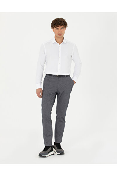 Pierre Cardin Mornarsko plave Slim fit Prugasto platnene pantalone 50278468-V...