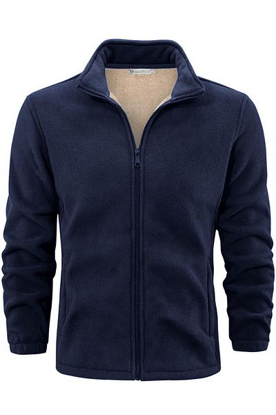 GHASSY CO. Ανδρικό Fleece Jacket - Ultra Heat, βελούδινη επένδυση, τσέπες και πλήρες φερμουάρ