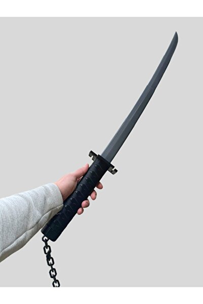 three3dprints İchigo Katana Katlanabilir Kılıç Bleach Siyah-gri 100cm Sert Pl...