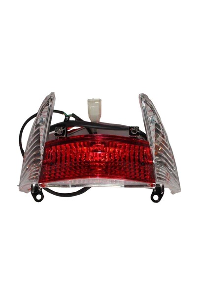 MotoExpress Honda Beat 100 2003-2010 Komple Arka Stop Lambası Şeffaf Sinyalli A