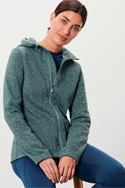 Tchibo Women Knitted Long Sleeve Hooded Jacket, Green