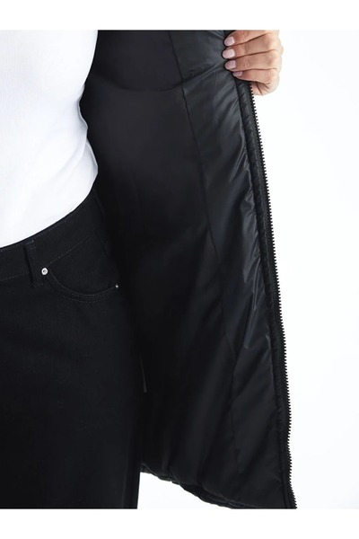 LC Waikiki Γυναικείο πουπουλένιο παλτό LCWAIKIKI Classic Brown Hooded