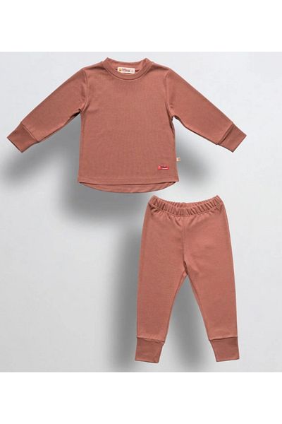 Tiffany Pink Baby Kids Thermal Pajamas Set - Long Sleeve and Warm