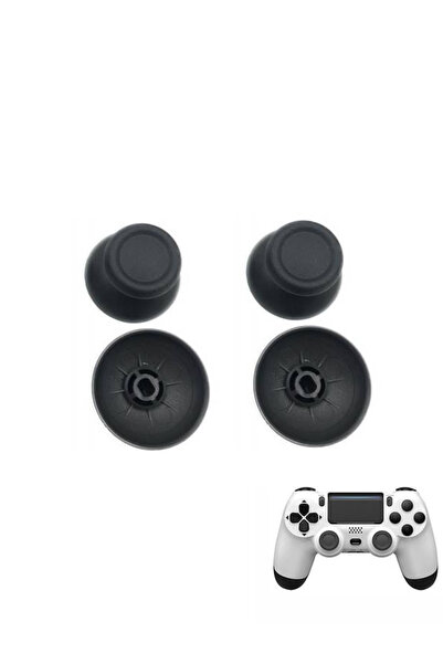 siar PS4 V1 V2 Tüm Kollar İle Uyumlu Analog Topuz Başlık Gri Renk Kaliteli Ürün Kol Tamir (4 Adet)