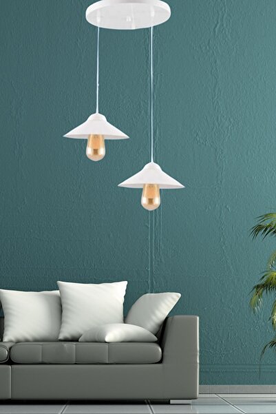 LBX LİGHTİNG BOX Yıldız Home Japon Şapka 2.li Rustik Beyaz Avize