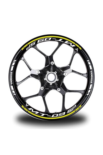 Motiker Neon Sarı Yamaha MT 09 SP Takım Jant Sticker Etiket