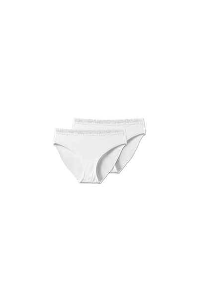 Tchibo Women 2 Pieces Magic Cut Briefs, White