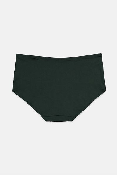 Tchibo Women Textured Pull On Panty, Green