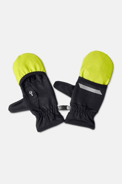 Tchibo Unisex 1,Pair Running Gloves, Black and Lime
