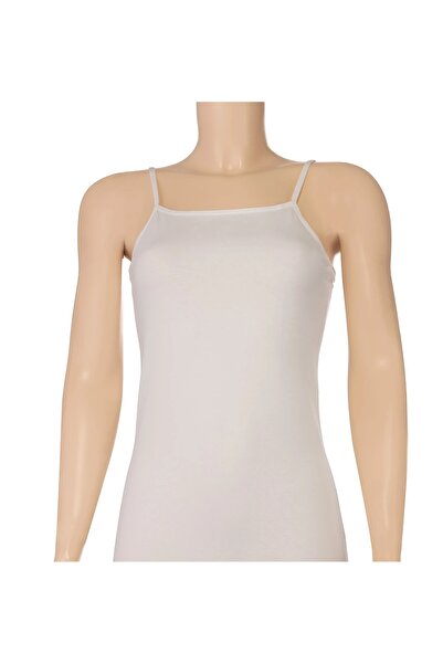 Yıldız Çamaşır 6 Adet %92 Pamuk %8 Likra İp Askılı Önü Düz Kadın Atlet