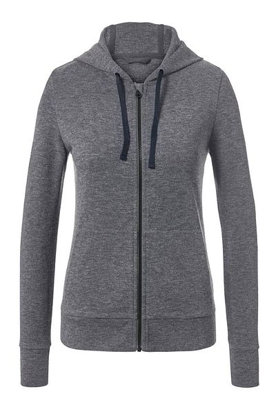 Tchibo Women Hooded Long Sleeve Heather Jacket, Grey Heather