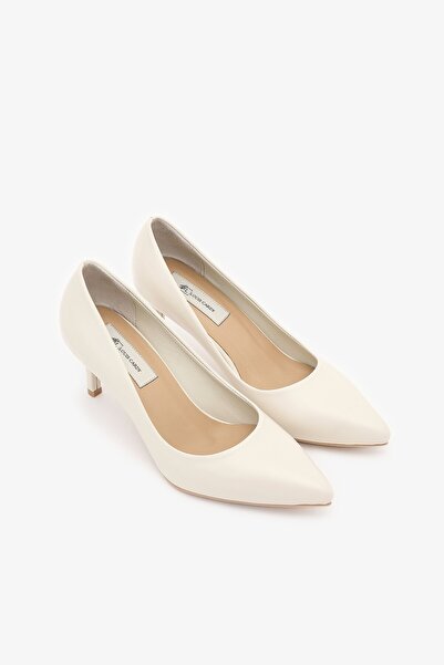 Louis Cardy Cary Cream Leather Women's Heeled Shoes