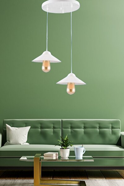 LBX LİGHTİNG BOX Yıldız Home Japon Şapka 2.li Rustik Beyaz Avize