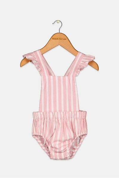 Tchibo Toddlers Girl Sleeveless Stripe Bodysuit, Pink