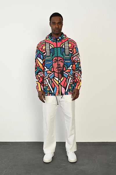 Rocqerx R-2440 Digital Printed Net Windbreaker & Raincoat