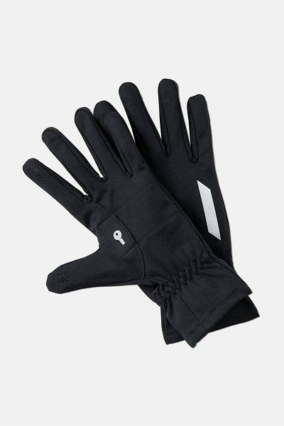 Tchibo Men Running Reflector Print Gloves, Black