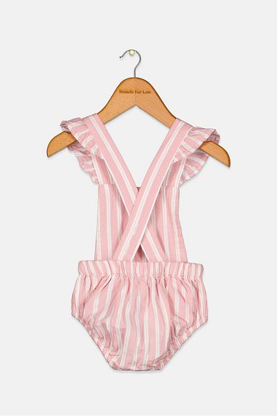 Tchibo Toddlers Girl Sleeveless Stripe Bodysuit, Pink
