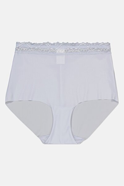 Tchibo Women Textured High-Waist Brief Panties, Light Blue