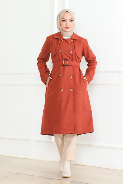 modapinhan Kruvaze Kaşe Kaban