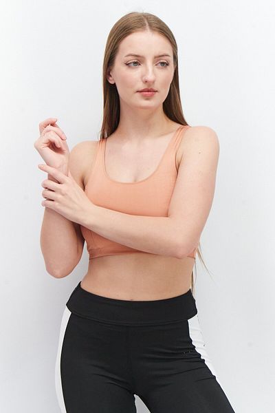 Weekday Women U-neck Sleeveless Plain Tank Top, Rust