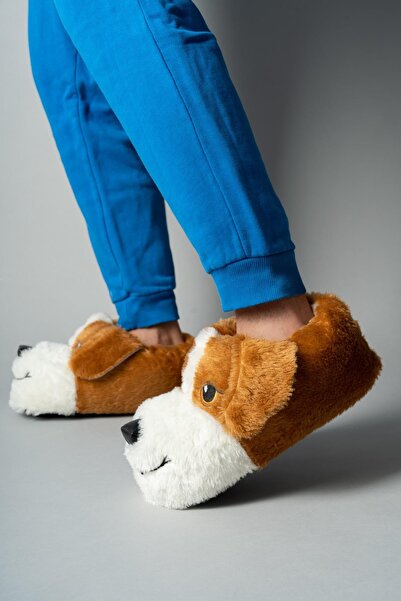 StWenn Unisex Hayvanlı Panduf Ev Ayakkabısı Ses Yapmaz Taban