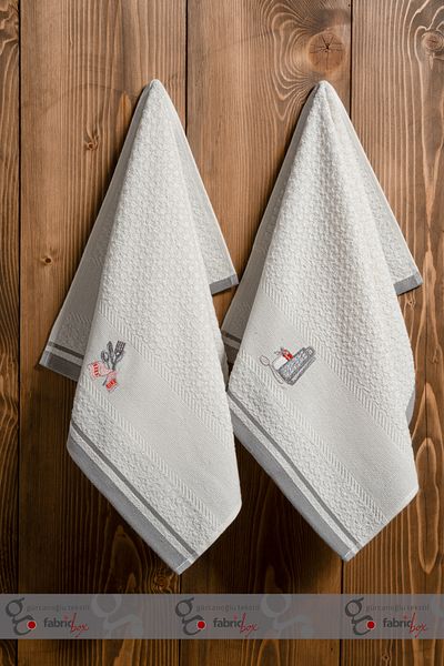 Fabric Box 2 Pieces 30 x 50 cm Tea Towel Napkin Kitchen Serving Towel Napkin