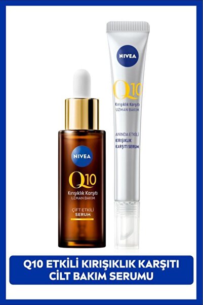 NIVEA Wrinkle-Prone Skin Repair Serum 30ml, Q10 Anti-Aging Serum 15ml Demb.683