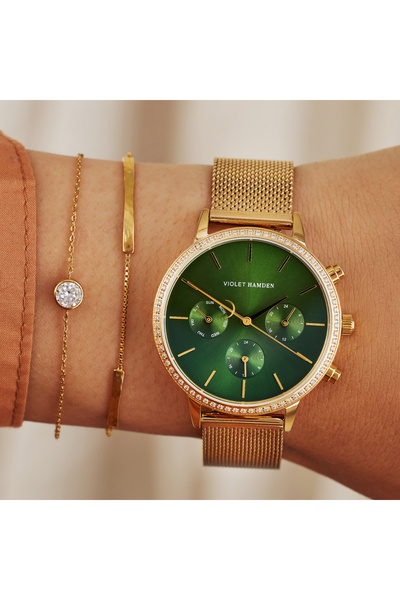 Violet Hamden Venus 925 Sterling Silbernes Vergoldetes Armband mit Geburtsstein VH320010 (JAN-DEC)