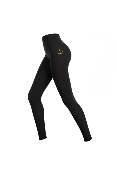 TWINTICKS Colanți negri pentru fitness și pilates, cu talie înaltă, imprimeu ...