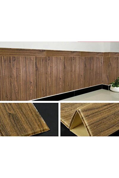 Renkli Duvarlar Ahşap Desen 3d Kendinden Yapışkanlı Salon Koridor Duvar Kağıd...