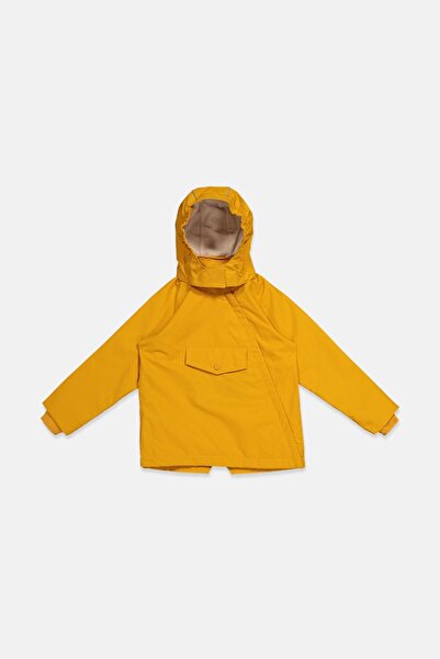 Tchibo Toddler Kids Boys Hooded Long Sleeve Solid Thermal Raincoat, Gold