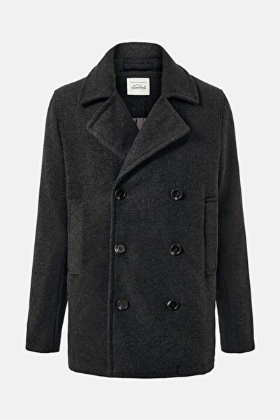 Tchibo Men Textured Trench Coat, Grey