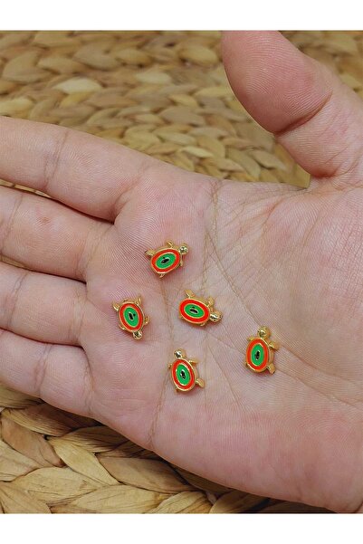 Yasamtohumu Pozlaćeni fosforni narančasti odstojnik u obliku kornjače/2 komad...