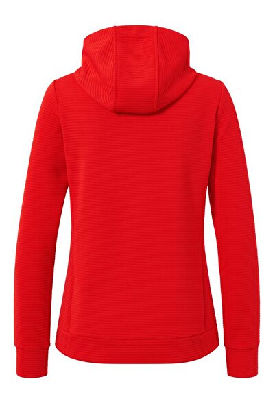Tchibo Women Hooded Textured Jacket, Vermilion
