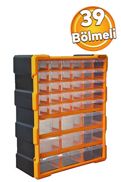 Badem10 Çekmeceli 39'lu Takım Çantası Plastik Organizer Vida Dübel Civata Kut...