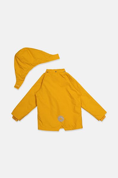 Tchibo Toddler Kids Boys Hooded Long Sleeve Solid Thermal Raincoat, Gold